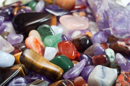Close-up of colorful semi-precious stones