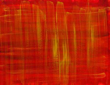 red and yellow hand painted watercolor abstract background, self made