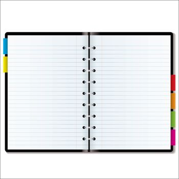 Illustrated diary or organiser with blank pages with room to add your own text
