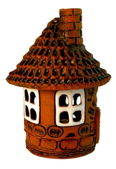 Nice-looking ceramic house for candle       