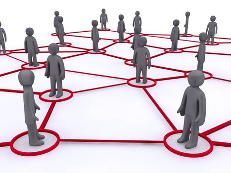 Concept image representing networking. This image is 3d render.