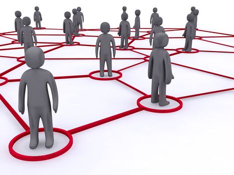 Concept image representing networking. This image is 3d render.