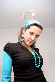 beautiful gypsy girl in blue