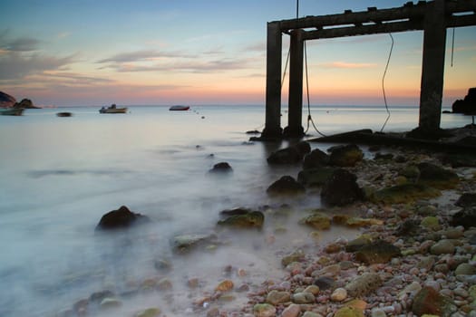 old pier in lisbon, portugal