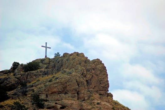 Cross on a hill