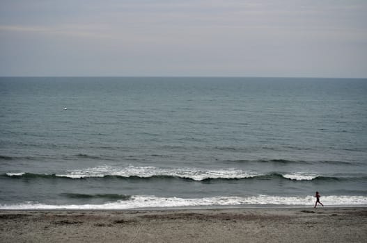 Jogging along Myrtle Beach