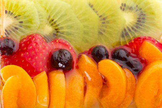 close-up jellied fruits and berries