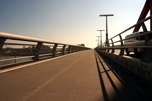 Pavement of a modern bridge