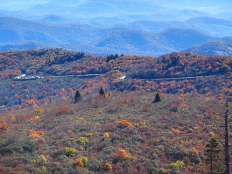 View along the Art Loeb trail in western North Carolina