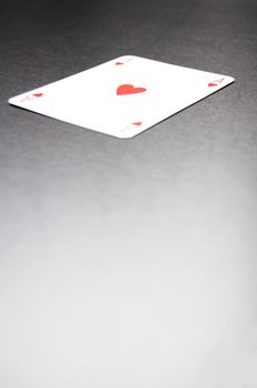 winning concept with four aces on black background