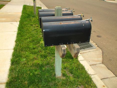 Close up of the mailboxes.
