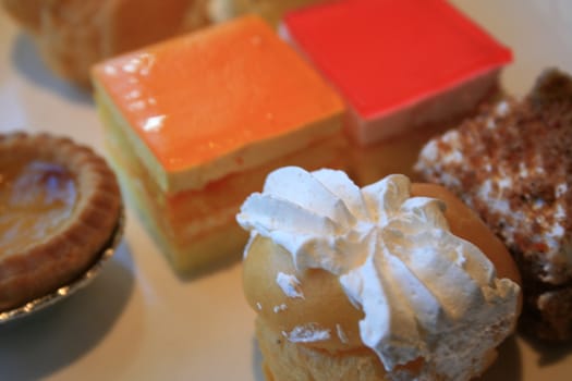 Close up of an assortment of pastries.