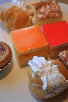 Close up of an assortment of pastries.