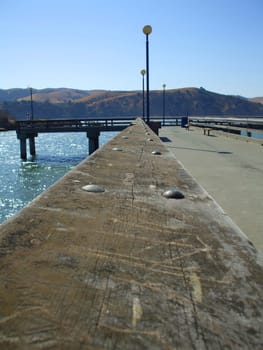 Small pier on a sunny day.