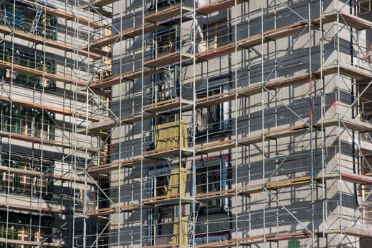 Urban office building under construction