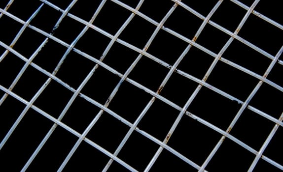 Grid pattern of a tennis racket