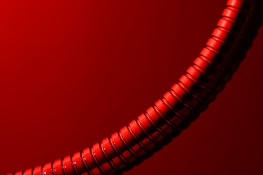 Red abstract background with tube shape