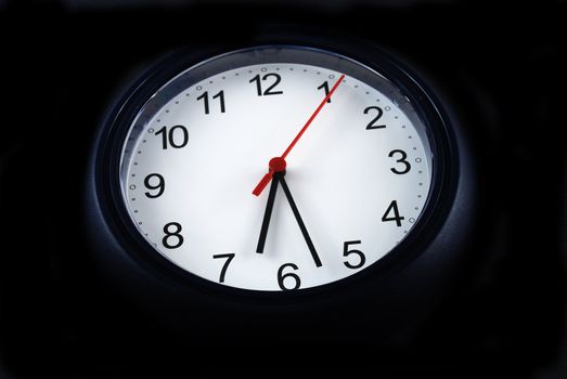 Pictures of a clock showing the passing to time