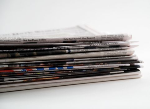 stock pictures of a stack of newspapers or magazines