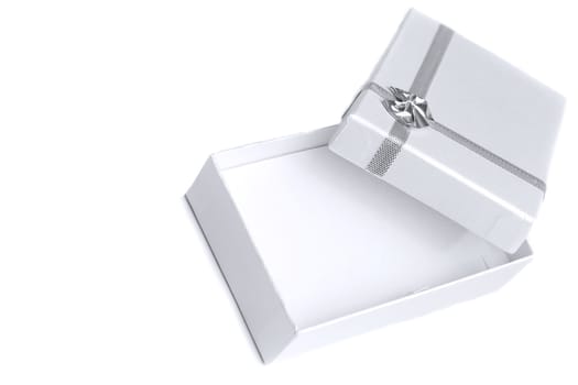 Small and empty gift box, perfect for necklace. With copy space.
