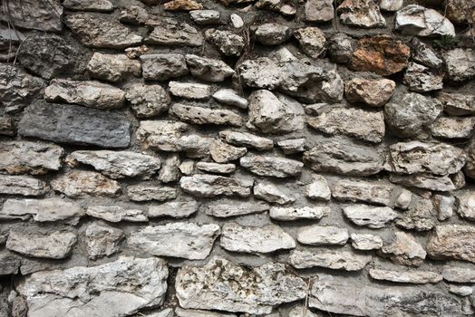 Old stone wall of a medieval building