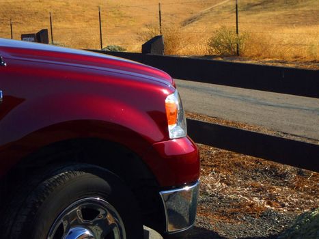 Close up of a new truck.