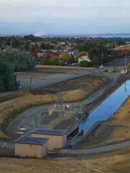 Close up of the water treatment plant.