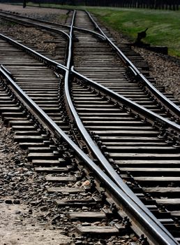 Railway tracks with junctions