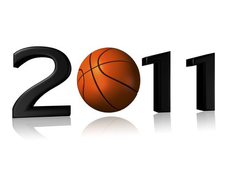 Big 2011 basketball logo on a white background