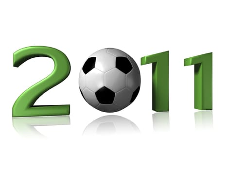 Big 2011 soccer logo on a white background