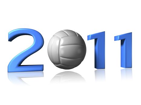 Big 2011 volley logo on a white background