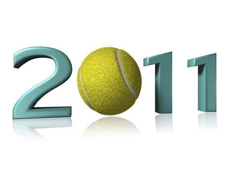 Big 2011 tennis logo on a white background