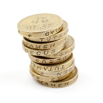 Pile of ten £1 Coins