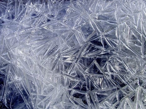 Photo of a structure of ice closeup