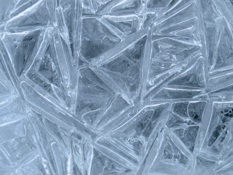 Photo of a structure of ice closeup