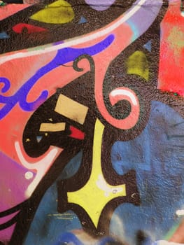 digital image of an abstract graffiti detail