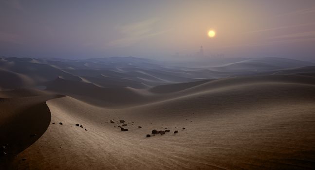 An image of a nice desert sunset