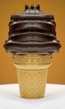 Chocolate waffle ice cream 