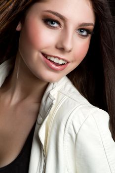 Beautiful happy young woman smiling