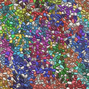texture of little bright colored stones in mosaic