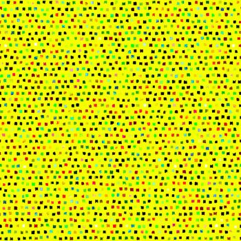 seamless texture of many colorful little scribbles on bright yellow