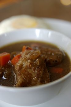 A delicious, hearty bowl of braised pork