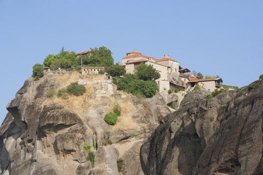 view of the meteora monasteries monuments travel destination in greece