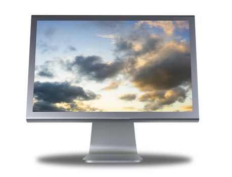 computer lcd or tft monitor with flat screen