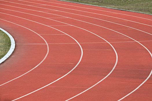 Athletics running track detail