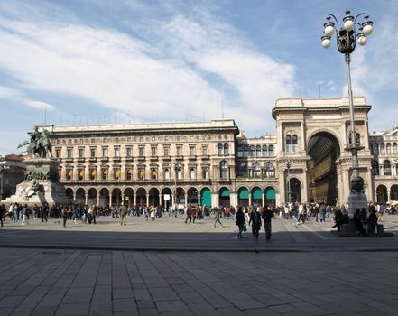 Piazza Duomo and Galleria Vittorio Emanuele II in Milan, Italy