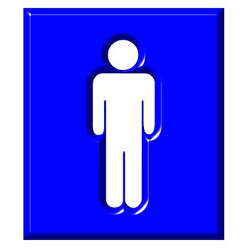 3d male sign isolated in white