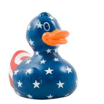 patriot rubber duck isolated on white background