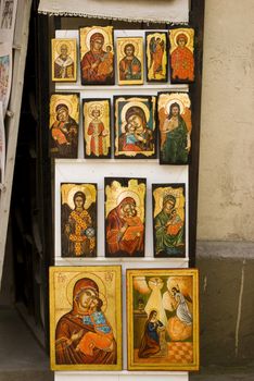 christian icon paintings with saints