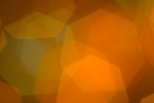 Colorful orange light background in hexagon shape